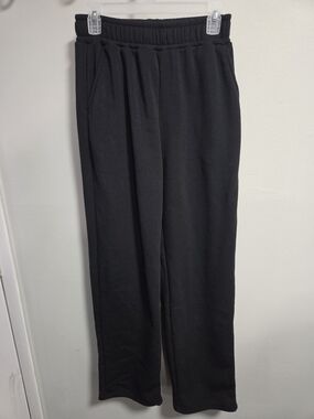 LOVE83 Black Wide Leg Lounge Pants Medium Soft Comfy Casual Sweatpants